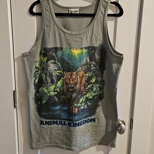 Vintage 80s Walt Disney World Animal Kingdom Tank Top - Green - Size Large